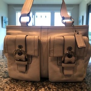 White Satchel Coach Purse